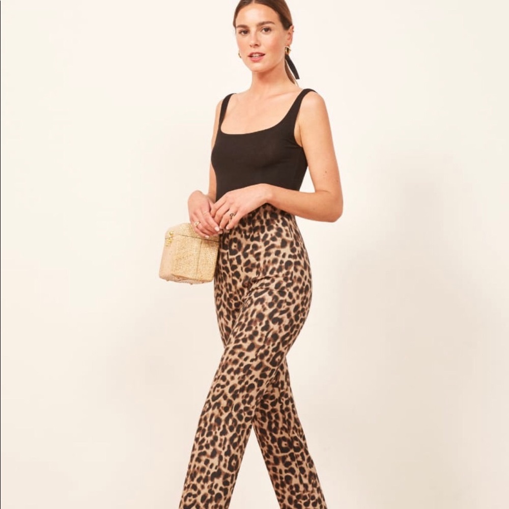 Reformation Marlon Leopard Print Pant!